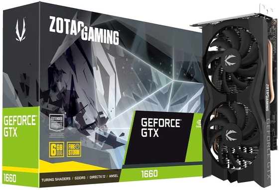 Spiel Rig Graphics Cards ZOTAC des Bergbau-192Bit Grafikkarte GeForce GTX 1660 6GB GDDR5