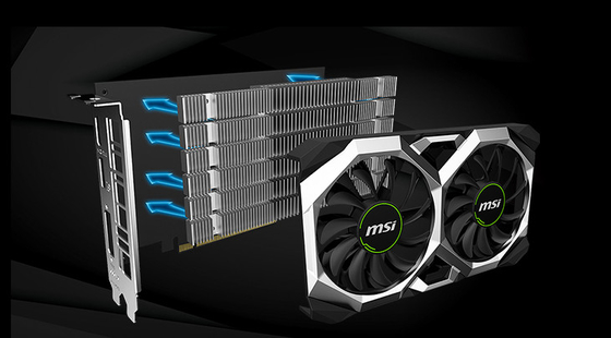Doppel- Ventilator, der Super-6gb Grafikkarte Nvidia Gtxs 1660 120W 1770MHz abkühlt