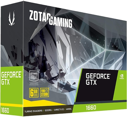 Spiel Rig Graphics Cards ZOTAC des Bergbau-192Bit Grafikkarte GeForce GTX 1660 6GB GDDR5